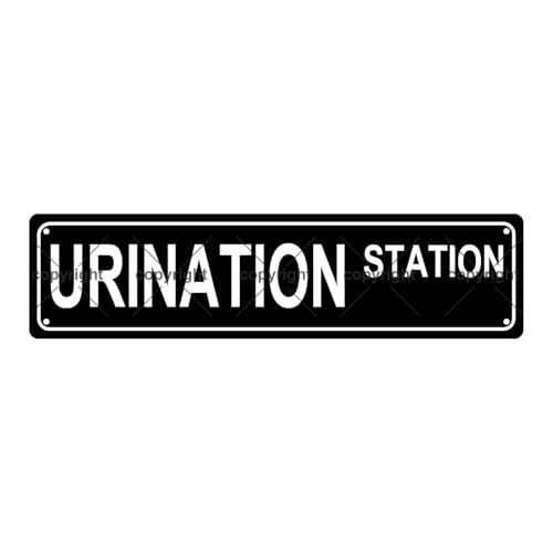 URINATION STATION SPACE Metal Tin Street Sign Bar Cafe Garage Cave Home Room Wall Bathroom Farmhouse Garden Porch Patio Decor (URINATION)