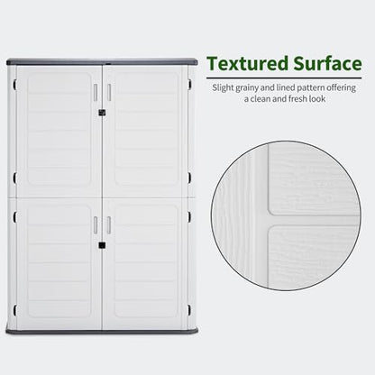 Macrout 50 Cu Ft Outdoor Storage Cabinet with Shelves (Medium)