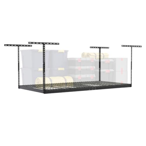 Gray 4x8 Overhead Storage Rack w (Hammertone / 24"-45")