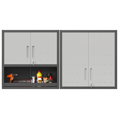 Garage Tool Cabinet (Black & Grey / H30.31" 2Set)