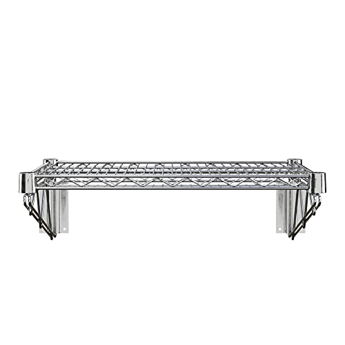 18" x 24" Chrome Wire Wall Mount Shelf (Chrome / 18" x 24")