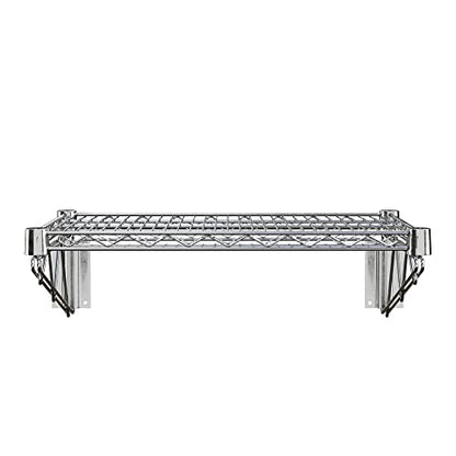18" x 24" Chrome Wire Wall Mount Shelf (Chrome / 18" x 24")