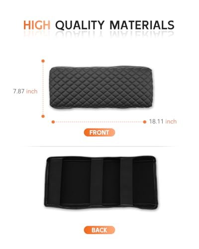 for 2025 2026 Toyota Camry Center Console Cover Armrest Box Cover for Camry (Toyota Camry 2025+ Thickened Black Leather Square)