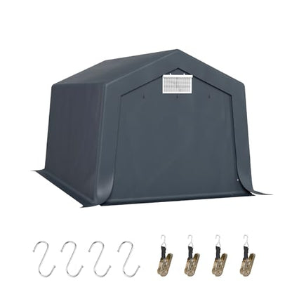 10x15 ft Storage Shelter Shed Portable Outdoor Carport Garage (10x15 Ft)