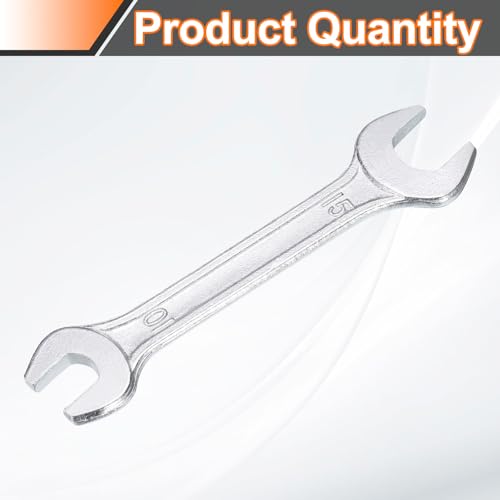 Double Open End Wrench 10mm x 15mm Metric 15 Degree Offset Angle Small Flat Head Wrench Galvanizing Open Ended Spanner for Automotive Repair Furniture Assembly (10mm x 15mm)