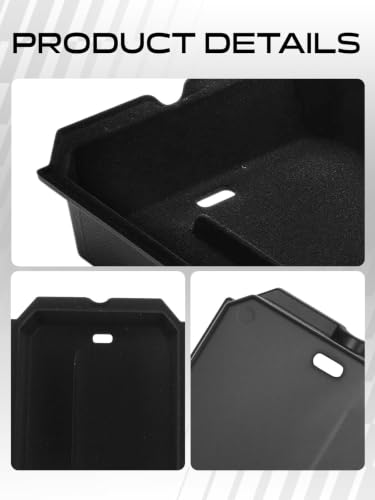 Center Console Organizer Tray for Tesla Model Y Juniper 2025 2026 (2PCS Center Console & Armrest Upper Tray)