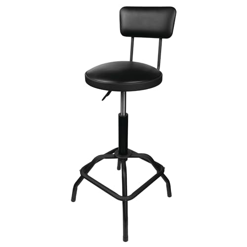 W85016 Pneumatic Shop Stool with Removable Backrest (Pneumatic Stool w/Removable Backrest)
