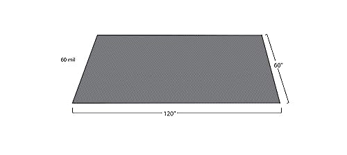 Small Coin Pattern Vinyl Garage Flooring Mat (5' x 10' / Slate Grey)