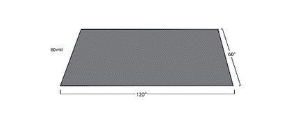 Small Coin Pattern Vinyl Garage Flooring Mat (5' x 10' / Slate Grey)