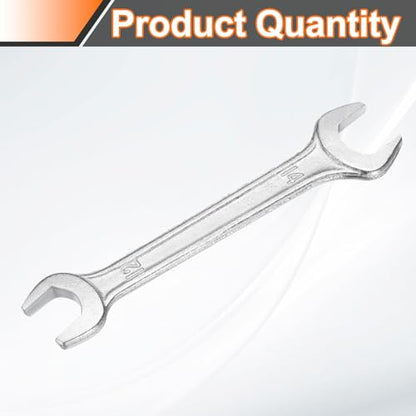 Double Open End Wrench 12mm x 14mm Metric 15 Degree Offset Angle Small Flat Head Wrench Galvanizing Open Ended Spanner for Automotive Repair Furniture Assembly (12mm x 14mm)