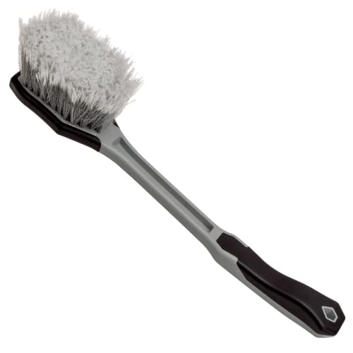 Wheel and Fender Cleaning Brush with Long Handle for Car Detailing (16.5 Inch)