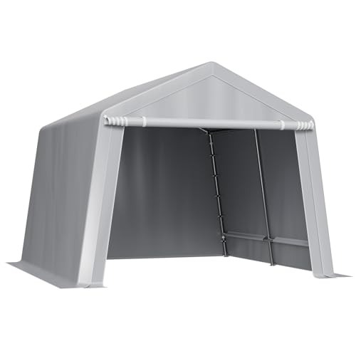 Outdoor Storage Shed (Gray / 10x10x8ft)