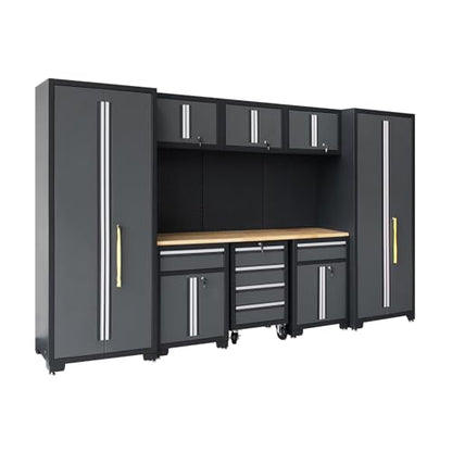 Garage Storage Cabinet System 9 (Black and Grey)