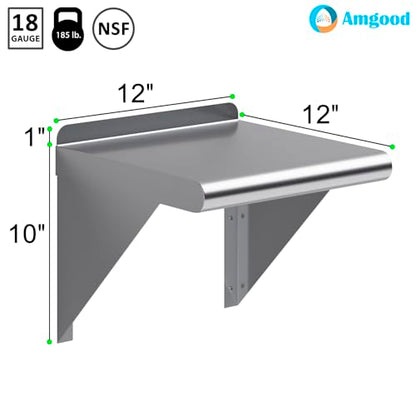12 in. x 12 in. Stainless Steel Wall Mount Shelf (12 in. x 12 in.)
