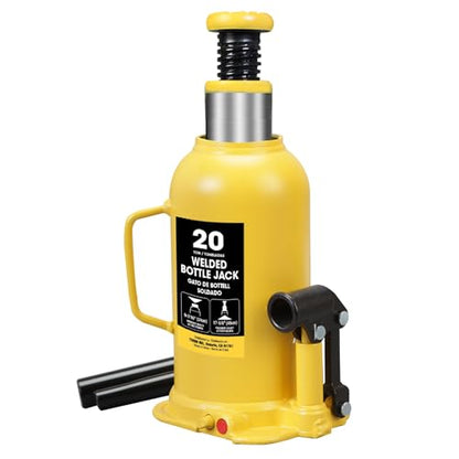 20 Ton Bottle Jack All Welded Hydraulic Jack with 2 (yellow / 20 ton standard)
