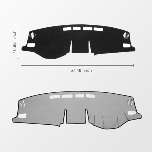 Custom Fit Dash Cover Compatible with Toyota RAV4 2019 (RAV4 19-25 without HUD(black))