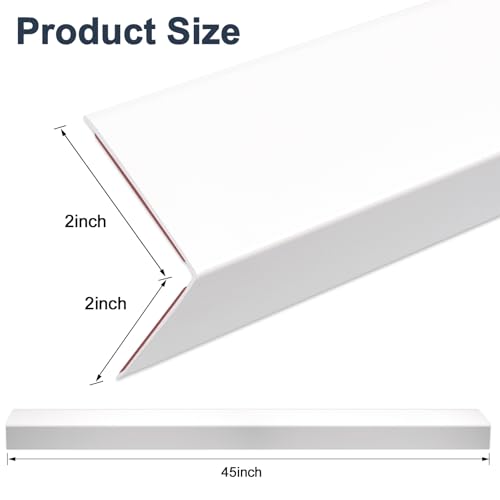 4PCS 45" White Metal Corner Protectors (4pack-45.0 x 2.0 x 2.0 in / White)