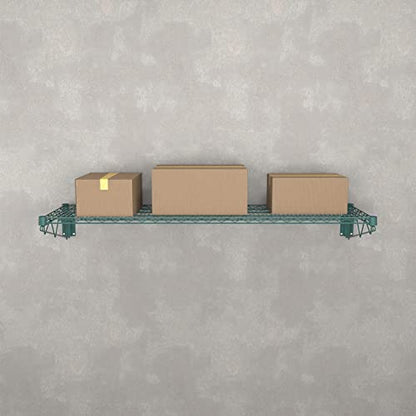 18" x 60" Green Epoxy Wire Wall Mount Shelf (Green / 18" x 60")