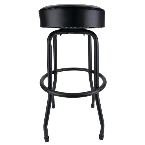W85010 Swivel Seat Bar Stool for Mechanic Garages and Workshops (Black Swivel Bar Stool)