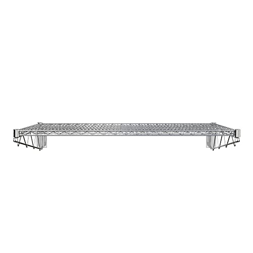 24" x 48" Chrome Wire Wall Mount Shelf (Chrome / 24" x 48")