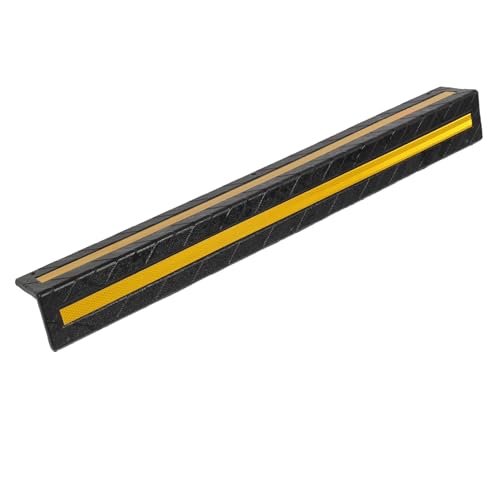 Garage Wall Protector Rubber Wall Corner Guard for Parking Garages (Black)