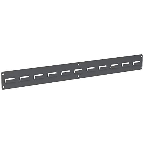 30632 Heavy Duty Wall Mount Garage Storage Steel Louvered Rail (Grey / 32-Inch W x 3-Inch H)