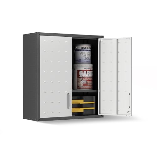 Garage Wall Cabinet (Black/Grey / Wall-2 Doors)