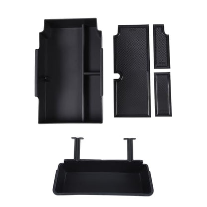 Center Console Organizer Tray Compatible with Subaru Crosstrek (Armrest+Hanging Storage Box)