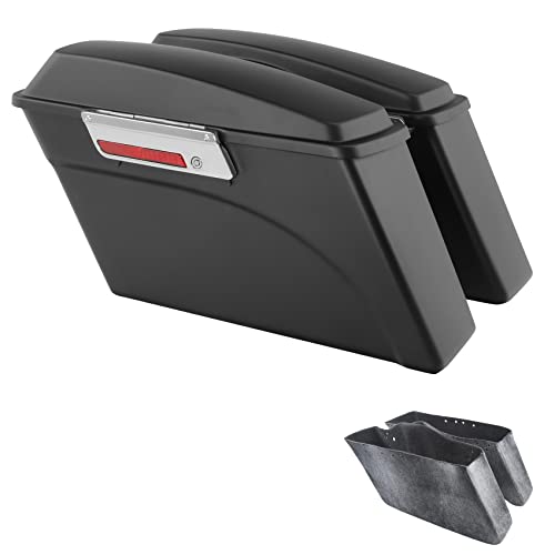 Motorcycle Saddlebags Hard Saddle Bags For Harley Touring 1993 (Matte Black / Standard)