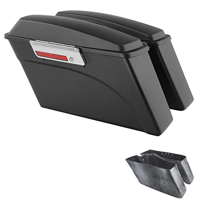 Motorcycle Saddlebags Hard Saddle Bags For Harley Touring 1993 (Matte Black / Standard)