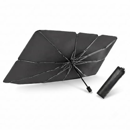Car Windshield Sun Shade (1 PC / Black & Silver #2)