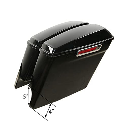Motorcycle Stretched Saddlebags with Chrome Conversion Brackets Fit For Harley Softail Deluxe Heritage Softail 1984