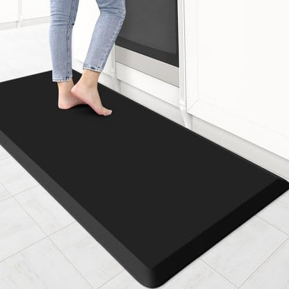 0.8" Thick Kitchen Mat Cushioned Anti Fatigue Rug Comfort Floor Mats (Black / 54"L x 22"W x 0.8"Th)