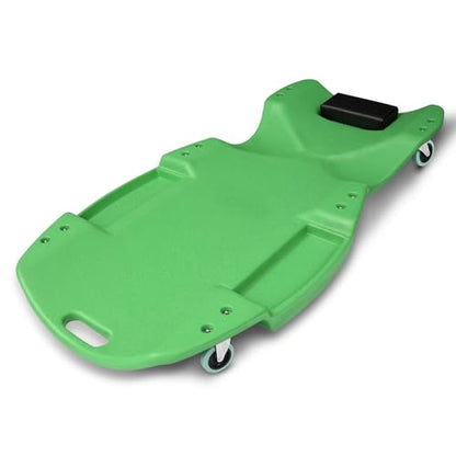 Mechanic Creeper with Padded Headrest & Tool Trays (Green / 46.5")