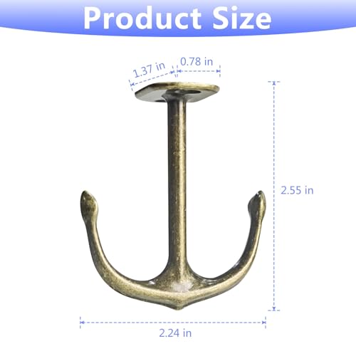 Anchor Two Prong Ceiling Hook for Closet Top Bathroom Kitchen Cabinet Garage Pack of 8