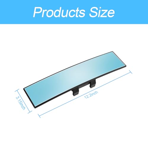 12 Inch Panoramic Car Rearview Mirror (Blue)