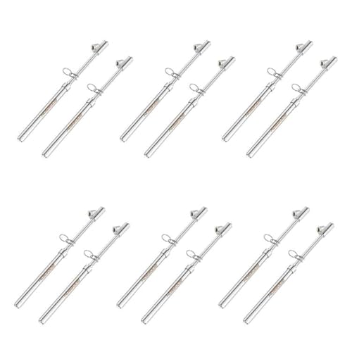 Dual Head Tire Pressure Gauge (Silver / 12pack)