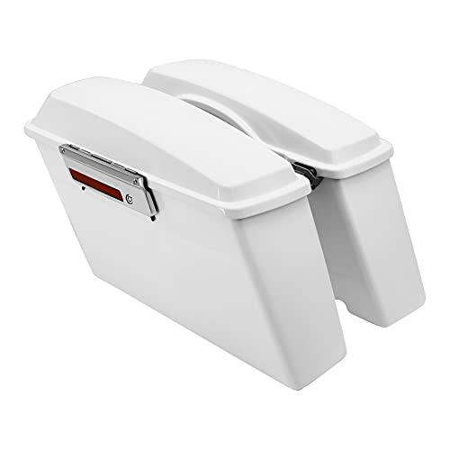 Motorcycle Saddle Bags W (White)