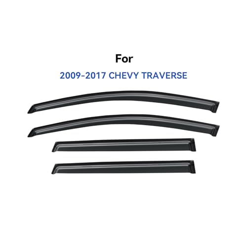 Window Visors Rain Guards for 2009 (2009-2017 Chevy Traverse)
