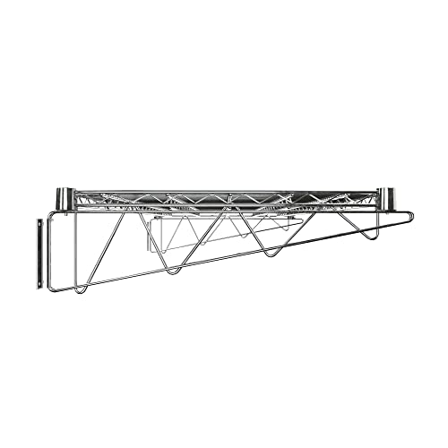 24" x 48" Chrome Wire Wall Mount Shelf (Chrome / 24" x 48")
