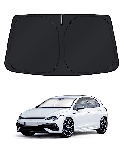 Windshield Sun Shade for Volkswagen VW Golf Mk8 2022 2023 2024 2025 2026 Front Window Accessories Sunshade Sun Protector Foldable Blocks Sun UV Rays (For | Volkswagen VW Golf MK8 2022-present)
