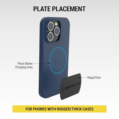MPLT54T 4PKBP0 MagicMount Replacement Plate Kit for Magnetic Car Phone Mount Holder (Heavy Duty / 4 Plates / Black)