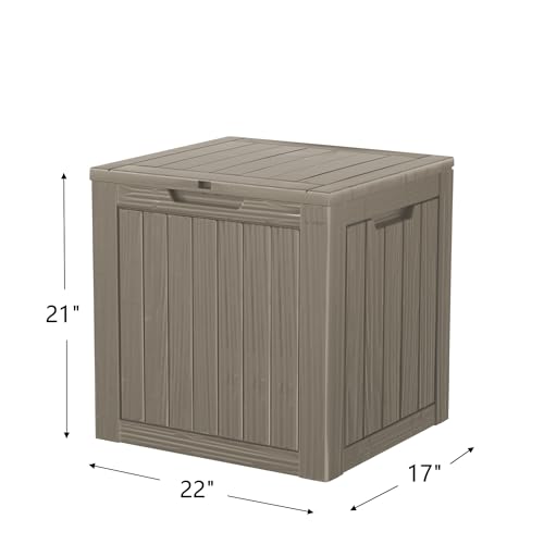35 Gallon Lockable Resin Deck Box (Gray / 35 gallons)