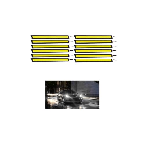 12PCS Car LED Interior Light Bar (White)