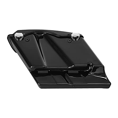 Motorcycle 5" Stretched Saddlebags Fit For Harley Touring 1993 (Vivid Black W/ Chrome Latches / 5" Extended)