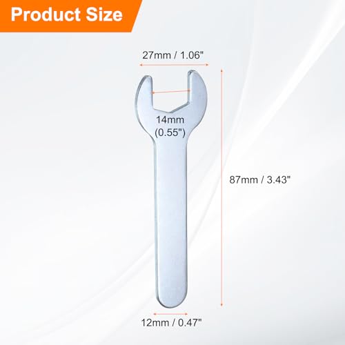 10pcs Small Wrench Open End Wrench 14x87x2mm Metric U (14x87x2mm)