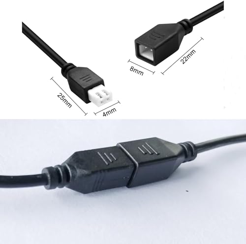 2 Pcs Parking Sensor Extension Cord Cable (Light Yellow)
