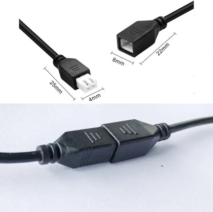 2 Pcs Parking Sensor Extension Cord Cable (Light Yellow)
