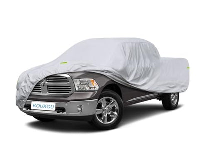 Truck Cover Waterproof All Weather (Truck XL+ up to 242", Max Cab Length 158" / silver)
