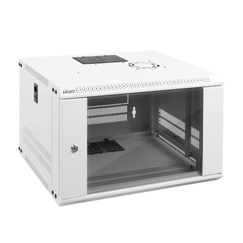 6U Wall Mount Rack Network Cabinet for 19" IT Equipment (6U/Glass Door / White)